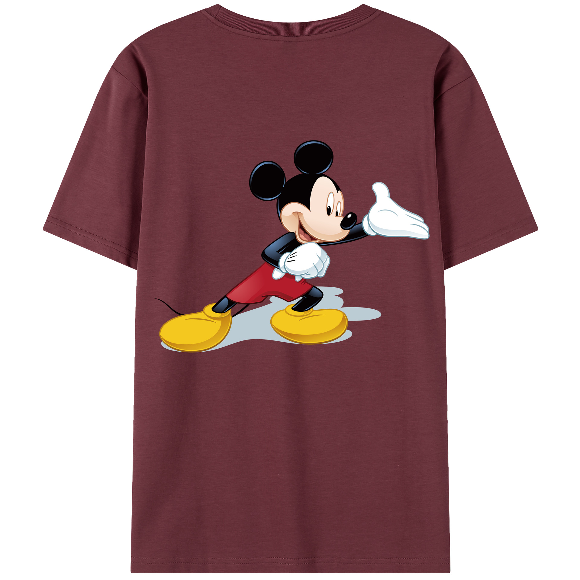 （画像用） ミッキーマウス Mickey Mouse 綿100％半袖Tシャツ（背面プリント）